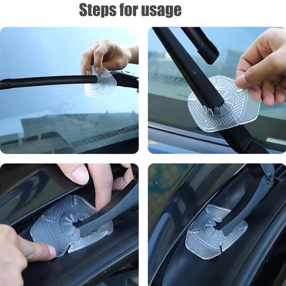 2 Pack Windshield Wiper Cover – Silicone Bottom Hole Protector (Prevents Debris)