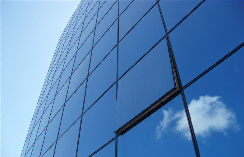 Blue Mirrored Reflective Window Film One Way Mirror Privacy Tint For Home Office