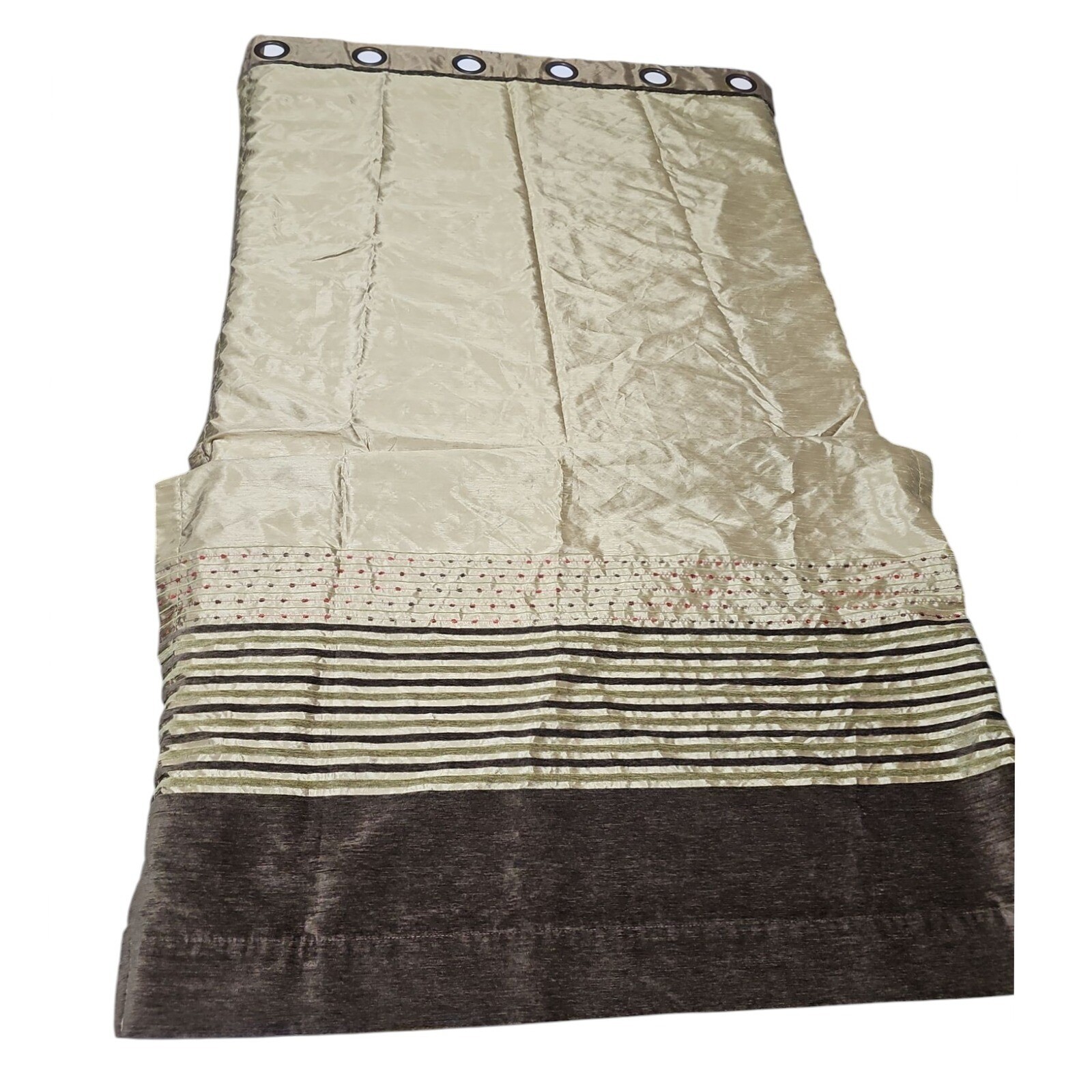 Studio JCP Studio Curtain Panel Grommet Striped Room Darkening Beige Brown 52×40