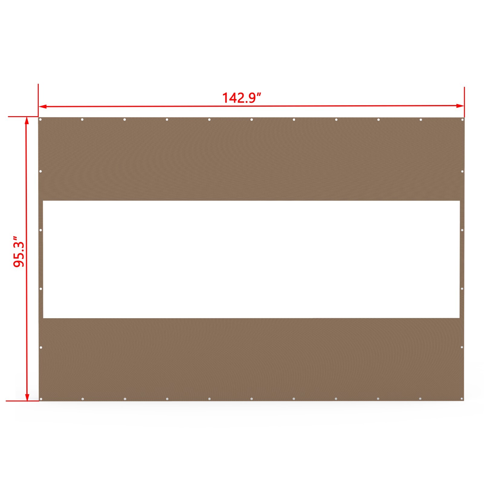 Domi 12x8FT Translucent Plastic Pravicy Curtains w/Eyelets,Elastic ropes,Brown