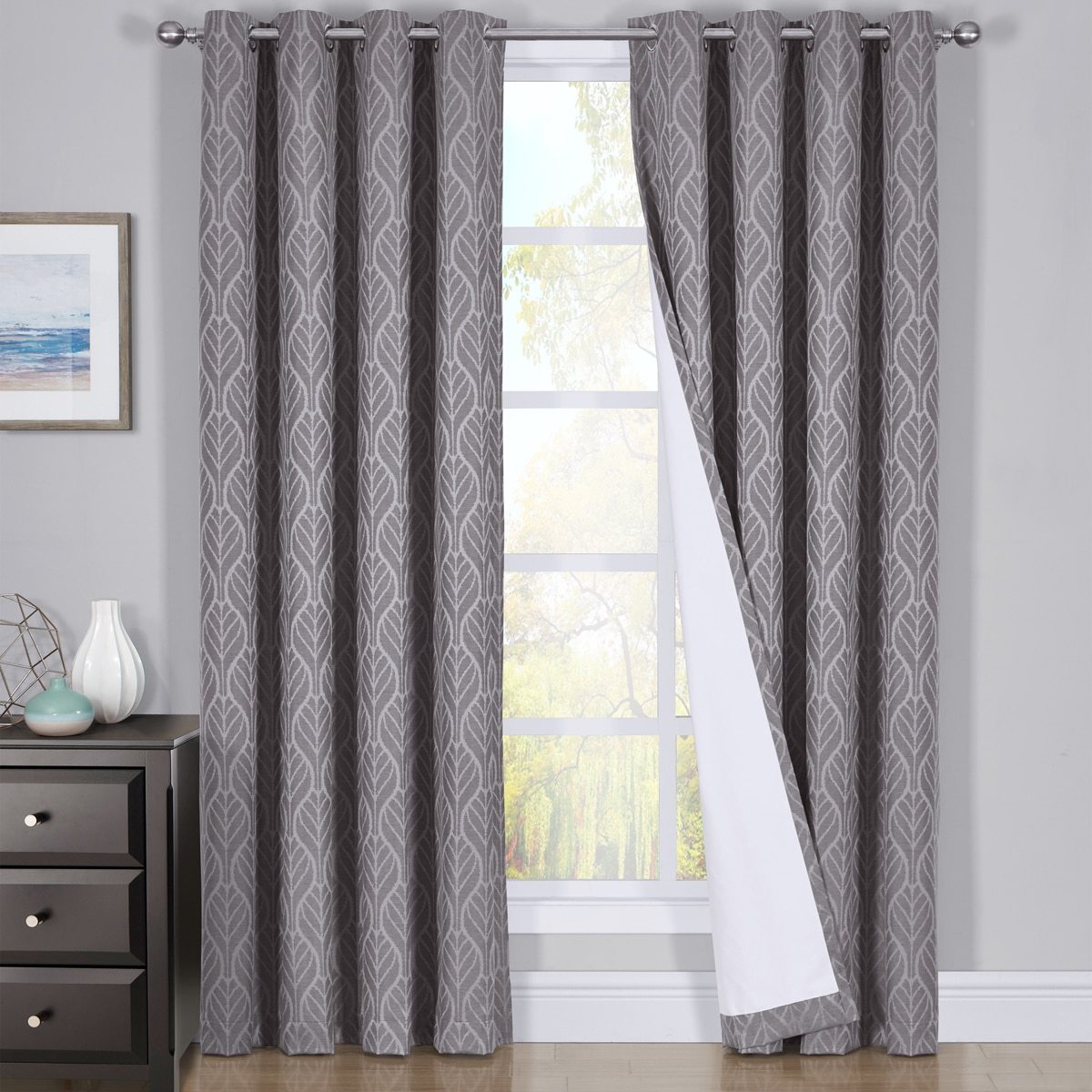 HILTON Window Treatment Thermal Insulated Grommet Blackout Curtains /Drapes PAIR