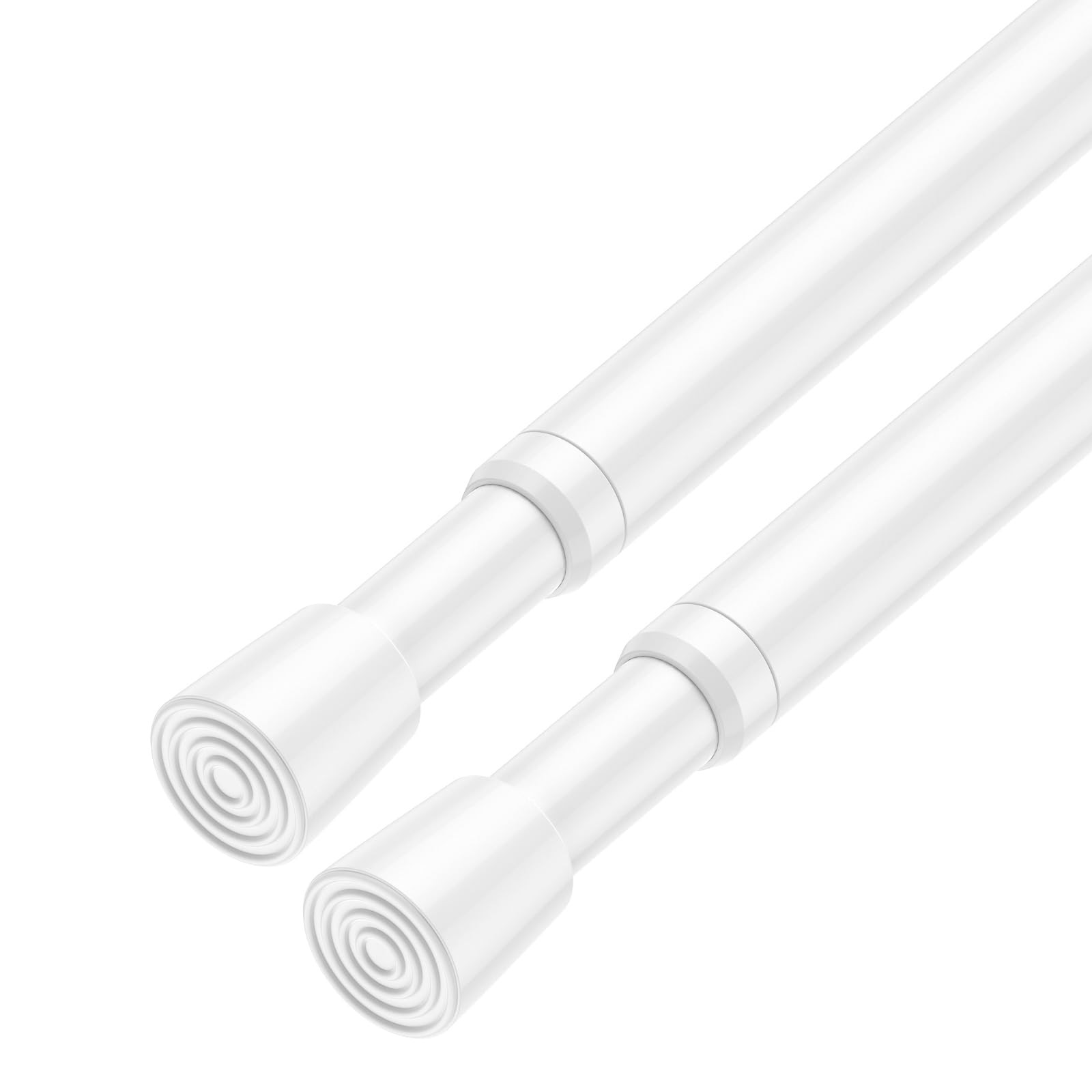 2Pack Spring Tension Curtain Rod 16 to 27 Inch Adjustable Spring Loaded Curta…