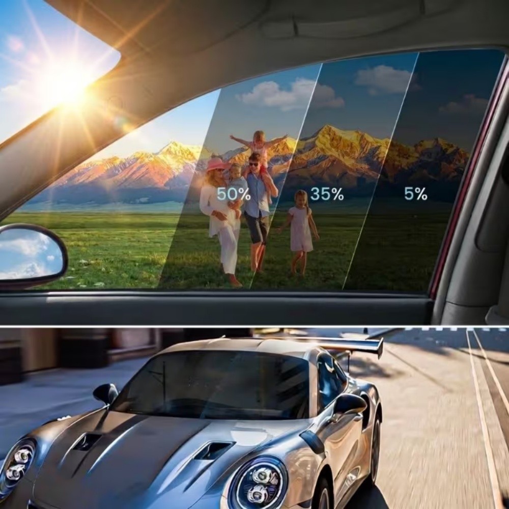 2 Rolls Car Window Film Black Heat Insulation Film Uv Block 35% VLT 20in x 16FT