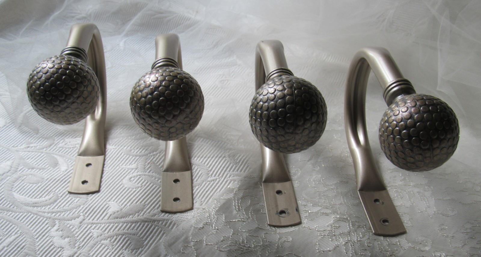 4 drapery tie-backs,metal hook tie-back,contemporary modern design,curtain hooks