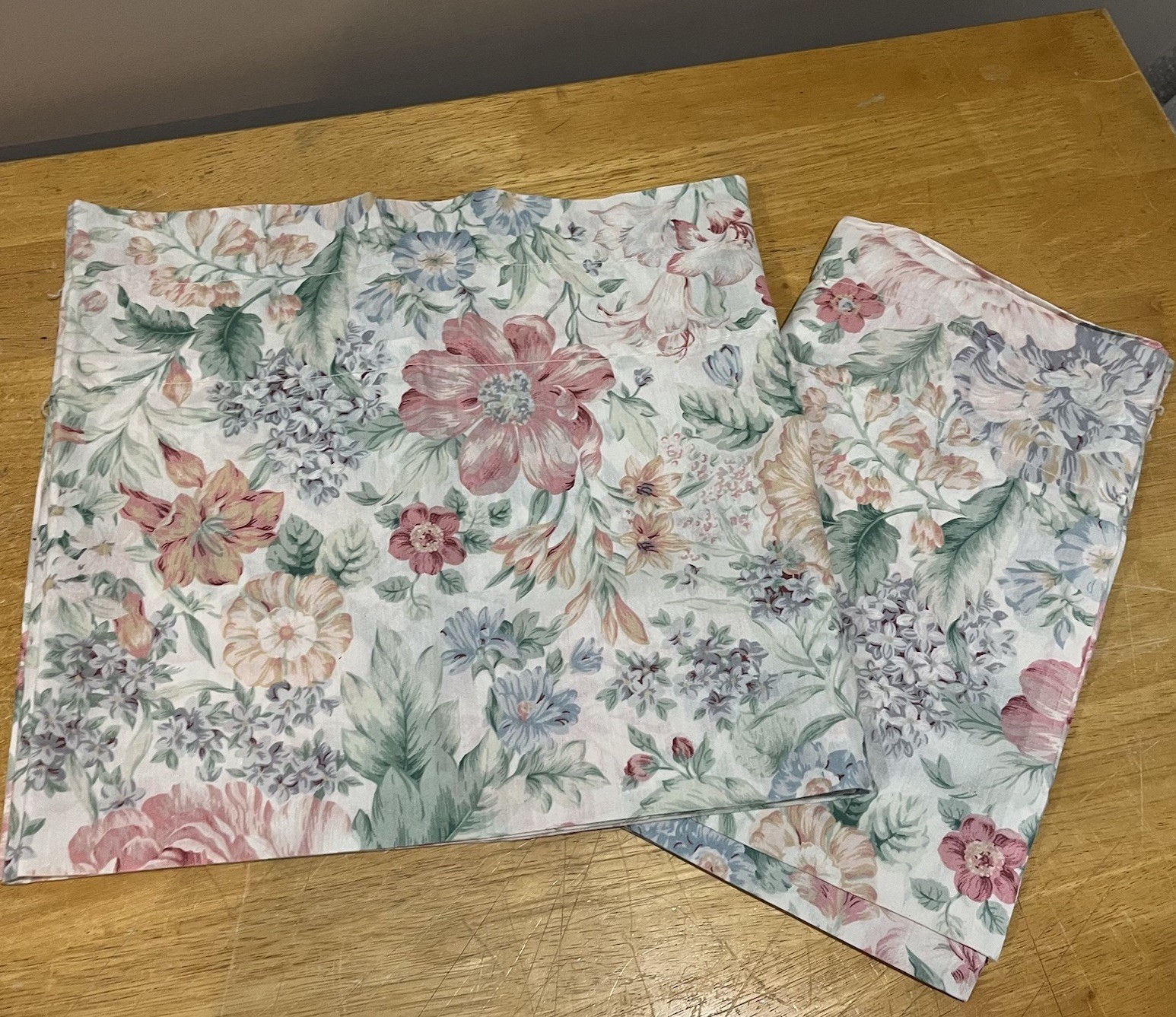 Vtg Valance Floral Cottagecore Flowers French Country 16×72″ Set Of 2