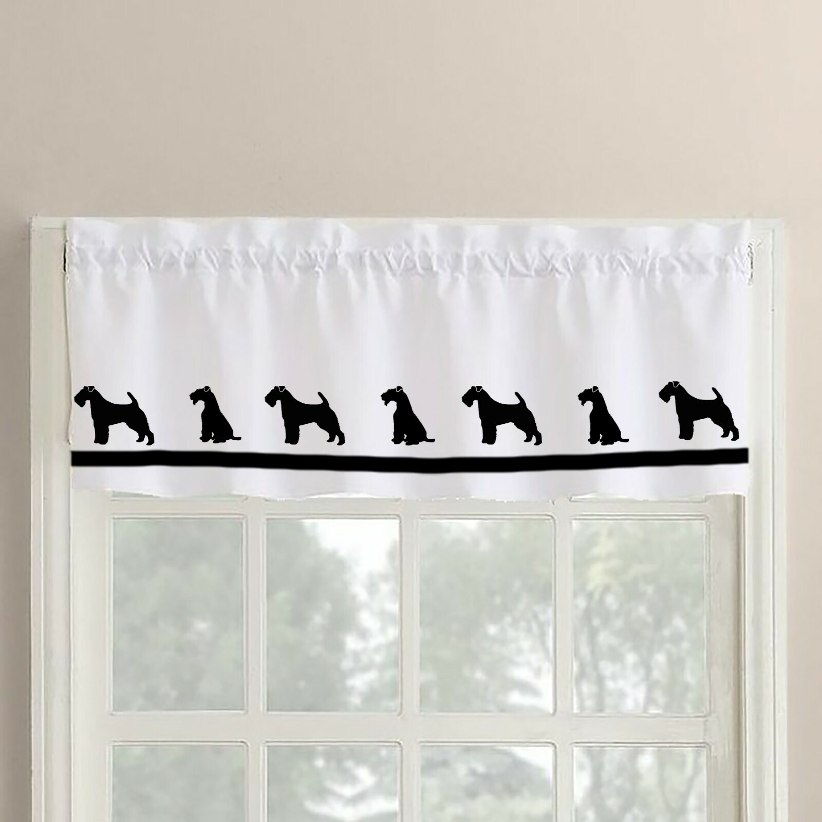 Lakeland Terrier Dog Window Valance/Curtain *Your Choice of Colors*