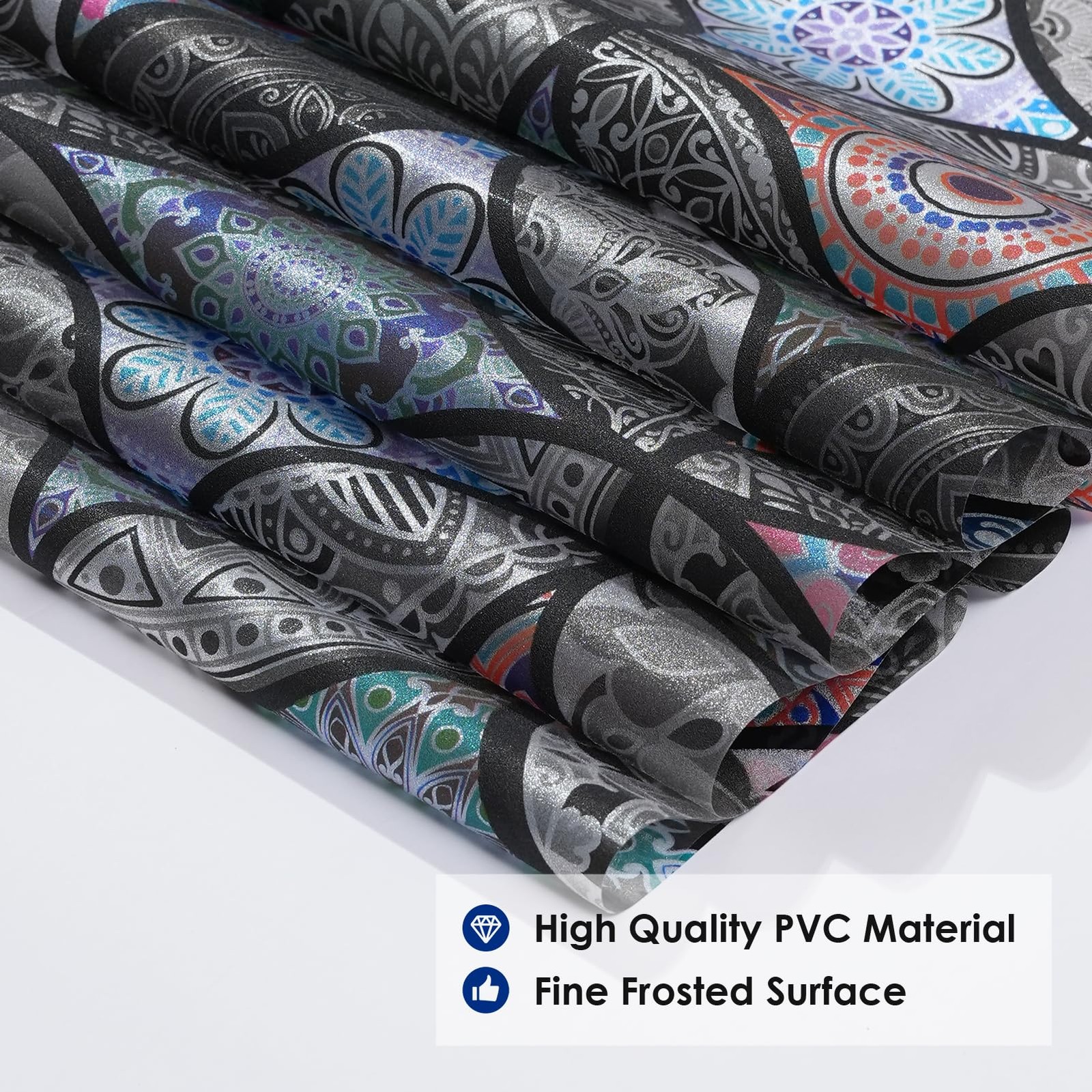 DKTIE Static Cling Decorative Window Film Vinyl Non Adhesive Privacy 17.7″x78.7″