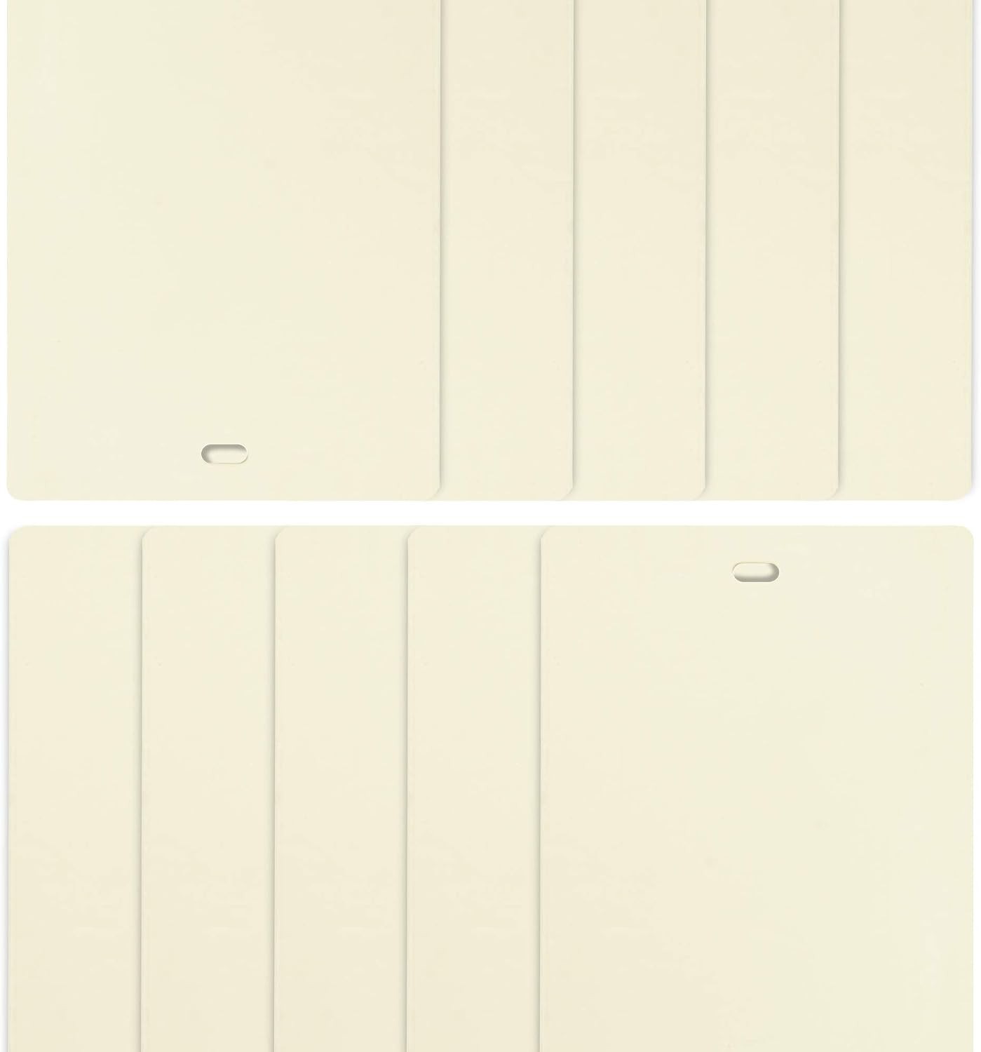 PVC Vertical Blind Replacement Slats Curved Smooth Ivory 42.5 Length 10 Pack