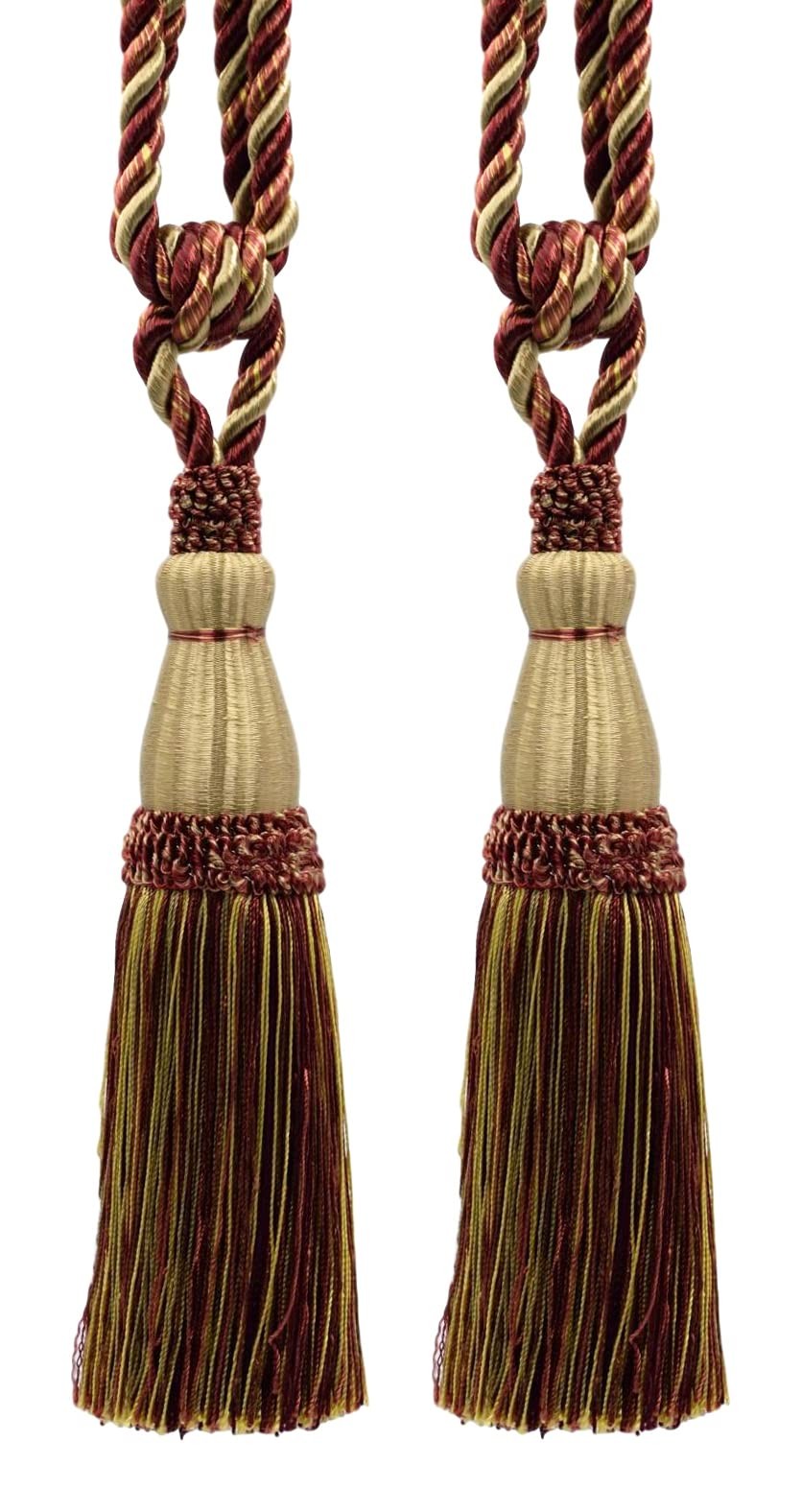 Elegant Lustrous Curtain Tassel Tieback, Tassel Length 8 1/2″ (21.5cm), Sprea…