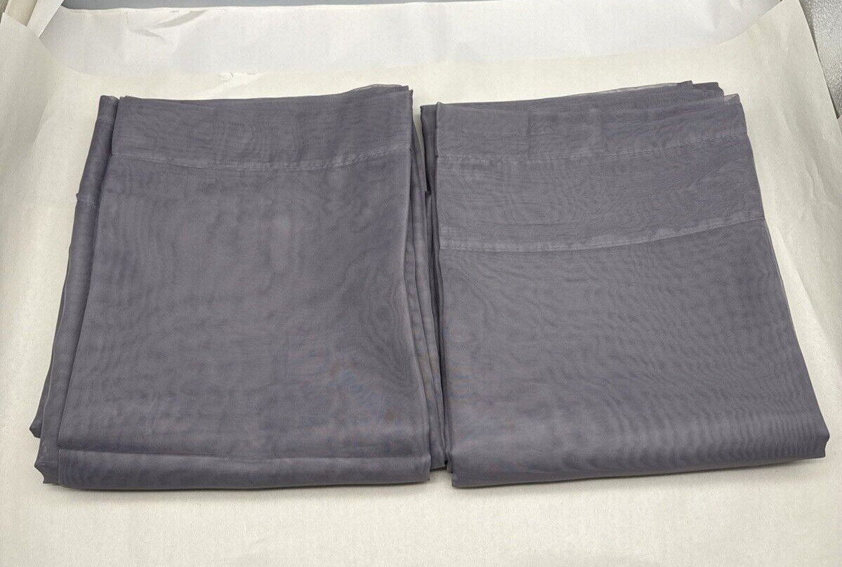 Window Dark Gray Sheer Curtains 108 Inches Long 2 Panels Sheer Curtain Basic Rod