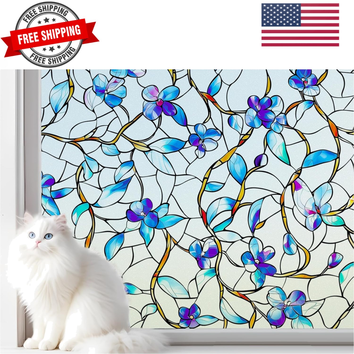 Frosted Glass Window Film, Heat Insulation, UV Block, Anti-Glare, One Way Pri…
