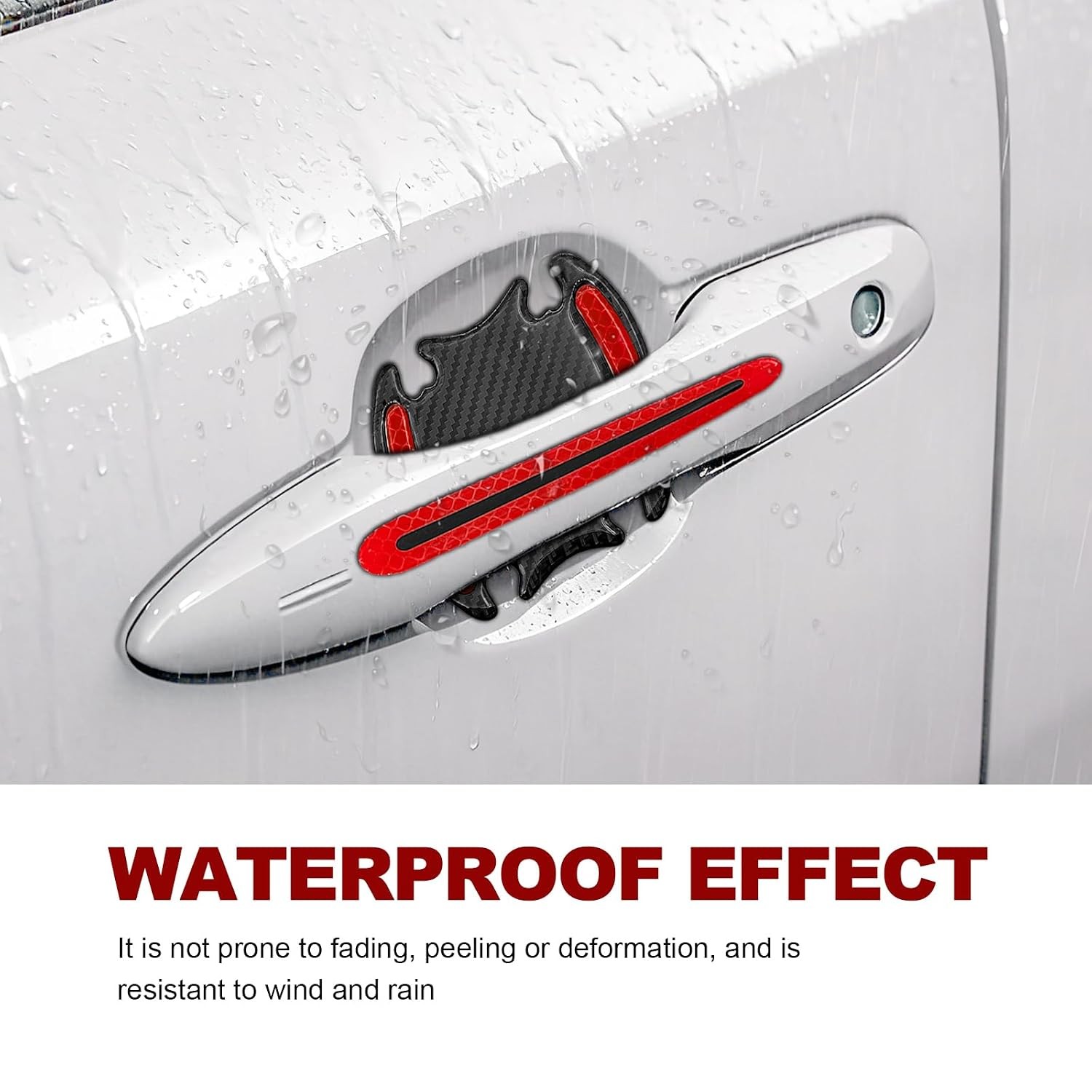 8PCS Universal Car Door Handle Protector Sticker – 3D Carbon Fiber Anti-Scratch