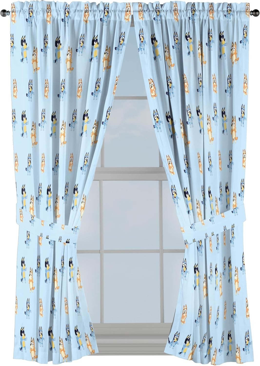 Kids Bedroom Curtains Bluey Bingo Set 4 Pieces 42×63 Water Resistant Kids Roo…