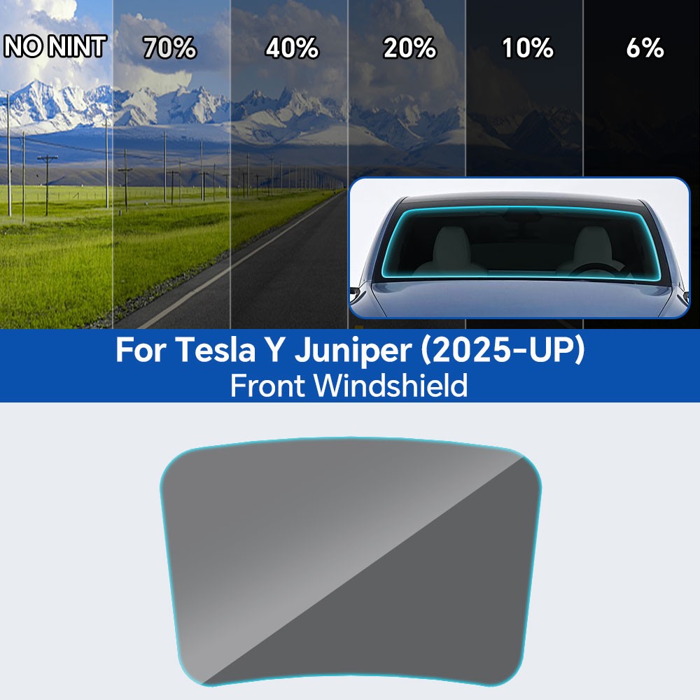 For Premium Ceramic PreCut Window Tint Film Tesla Model Y Juniper 2025 5%-70%VLT
