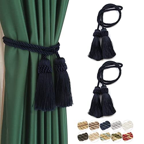 Fenghuangwu Curtain Tiebacks Handmade Decorative Assorted Colors , Sizes