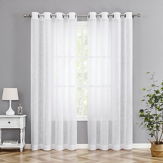 Regal Home Collections Tranquility Sheer Curtain Panel 54″ x 84″ Grommet Single