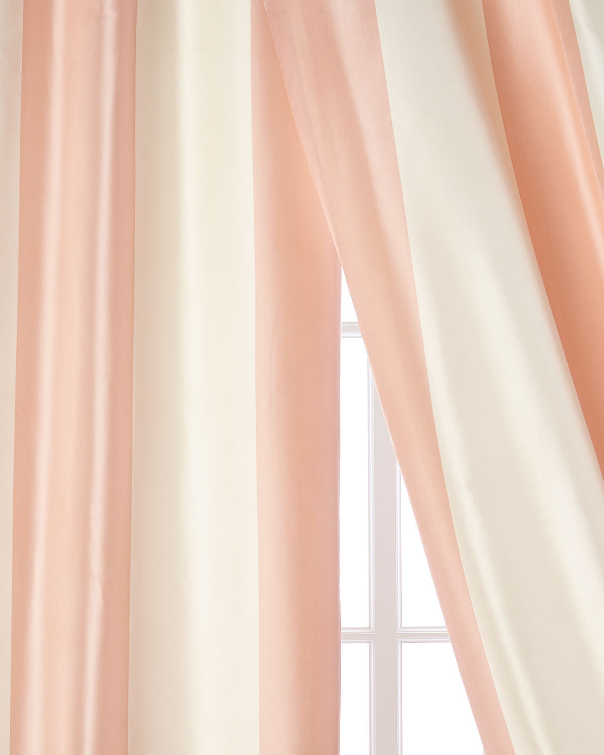 100% Silk taffeta stripe lined drape Hampton (Pair)