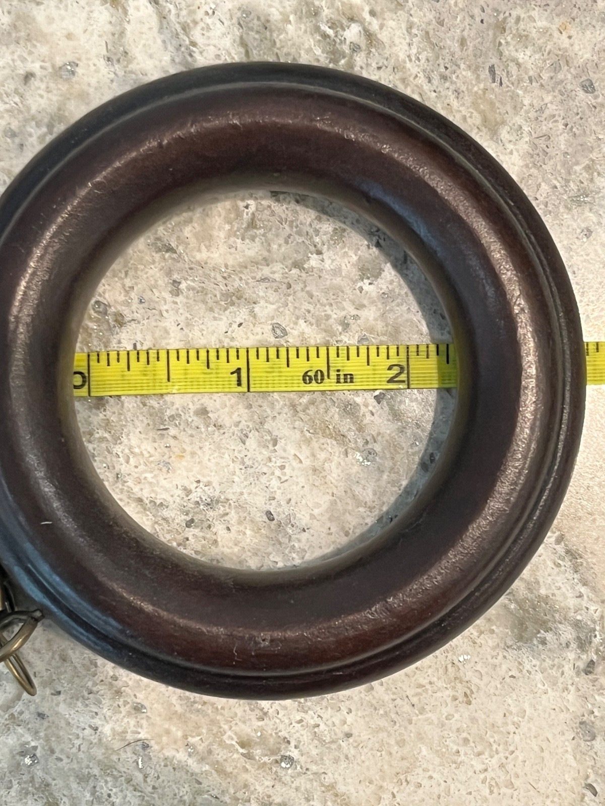 Set of 21 – Cambria Premier Solid Wood Curtain Clip Rings 2 1/4″ inner 4″ outer