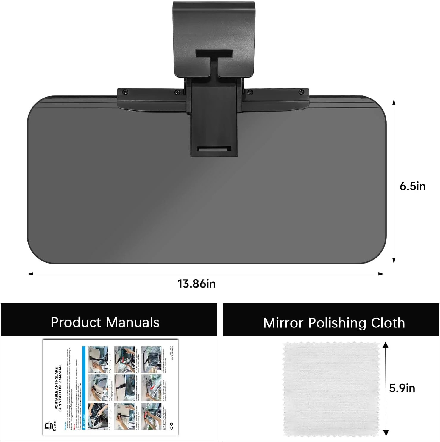 Sun Visor Extender for Cars，Adjustable Car Visor Extender Sun Blocker(UV400) ，Po