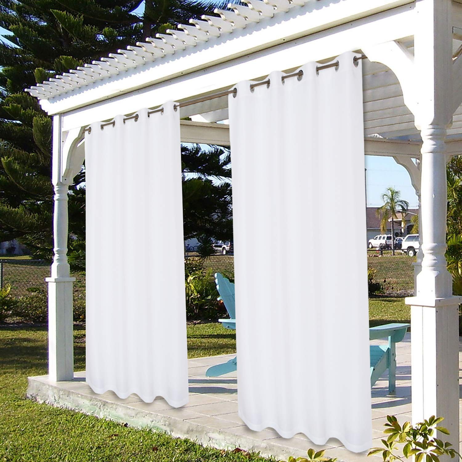 Outdoor Curtains for Patio Waterproof, Premium Thick Privacy Weatherproof Gro…