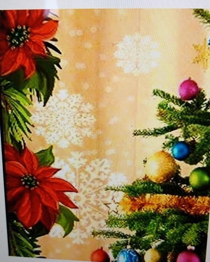 Ekavya Christmas Curtain window door Drapes two 84×48 panels grommet holiday