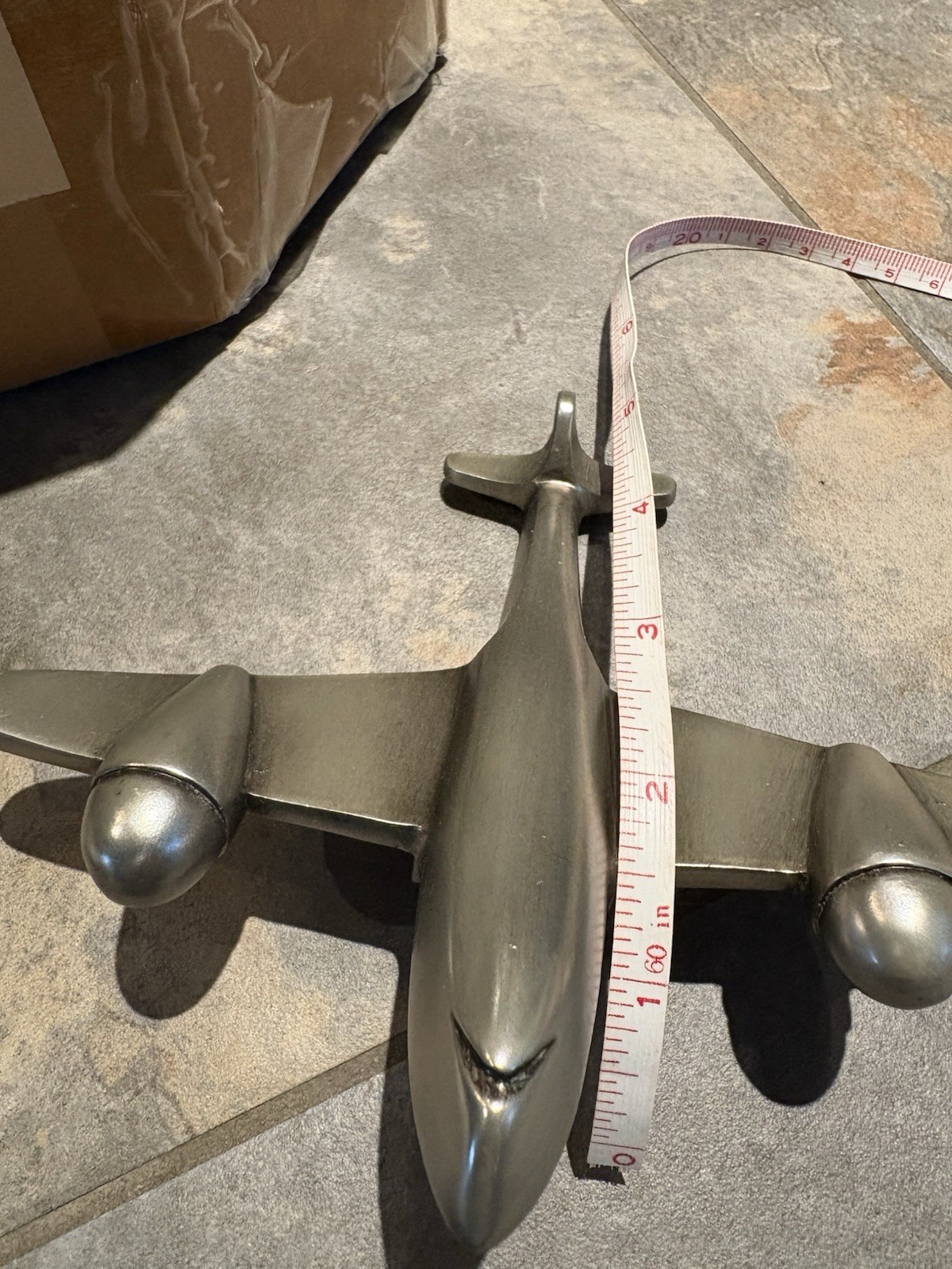 Pottery Barn Kids Nickel Polished Aluminum Retro Airplane Finials 1 set of 2