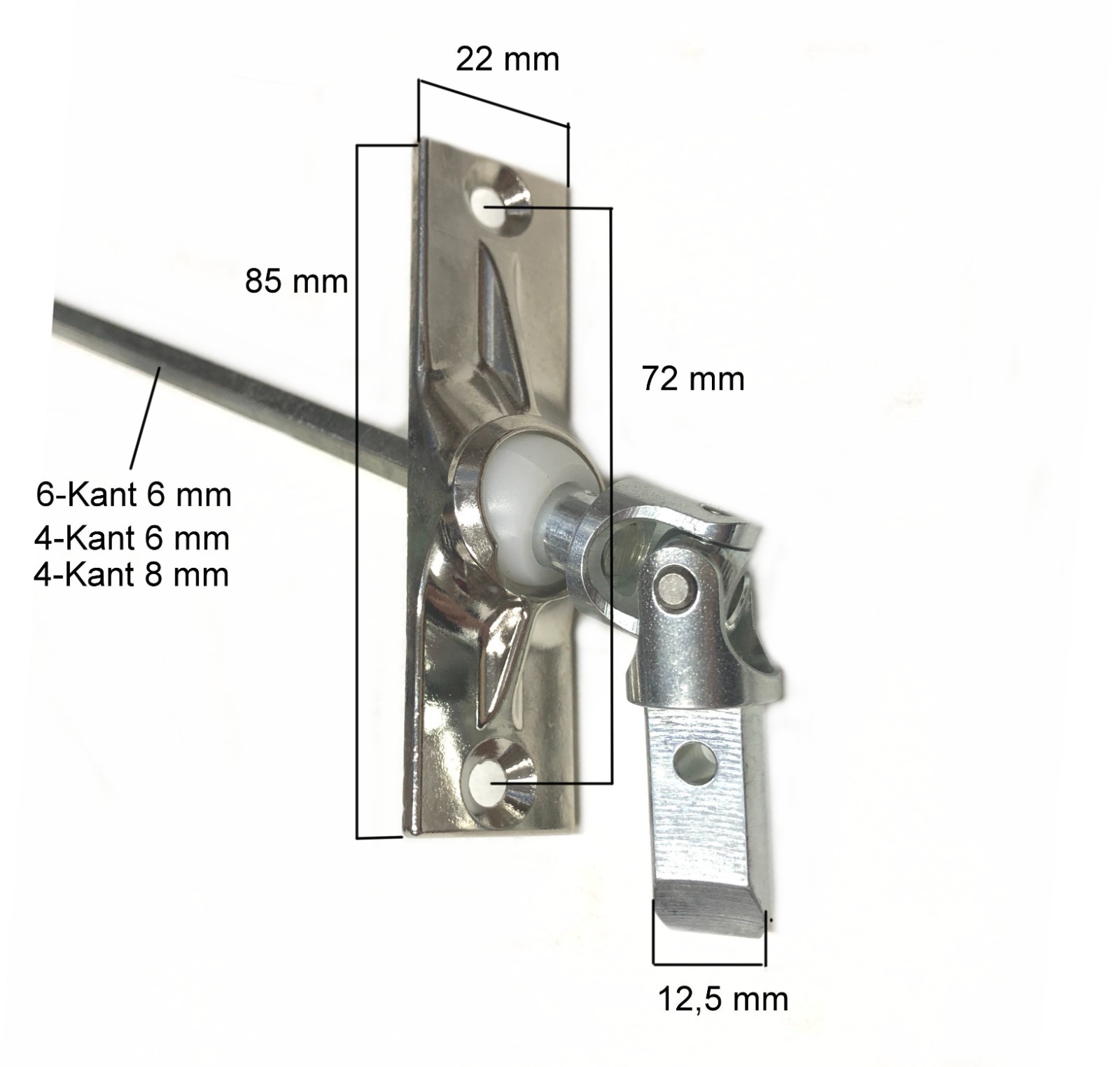 Roller shutter crank joint crank joint 22×85 45° 4-sided or 6-K crank rod clips GE