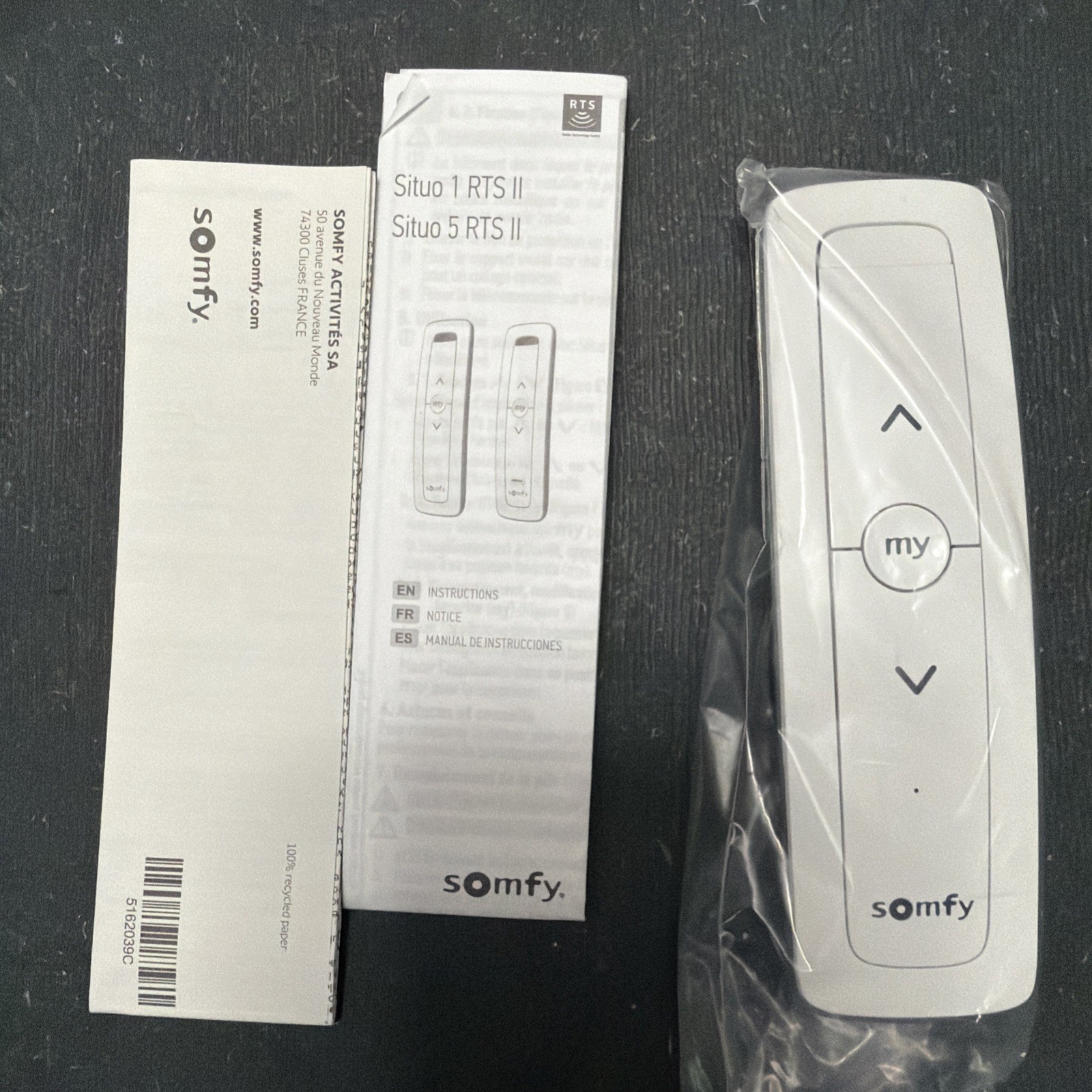Somfy Situo 1 RTS FCC PURE II Remote for Somfy Shades Shades 1870571B Each