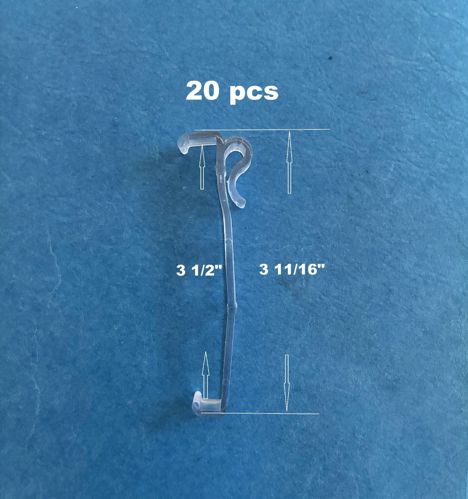 20 pieces 3 1/2 Inch Clear Valance Clips Faux & Wood Horizontal Blinds 3.5 “