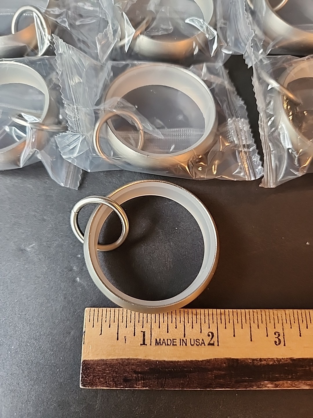 Pottery Barn Quiet-Glide Curtain Round Rings Large 1.25″ Set of 10 Pewter