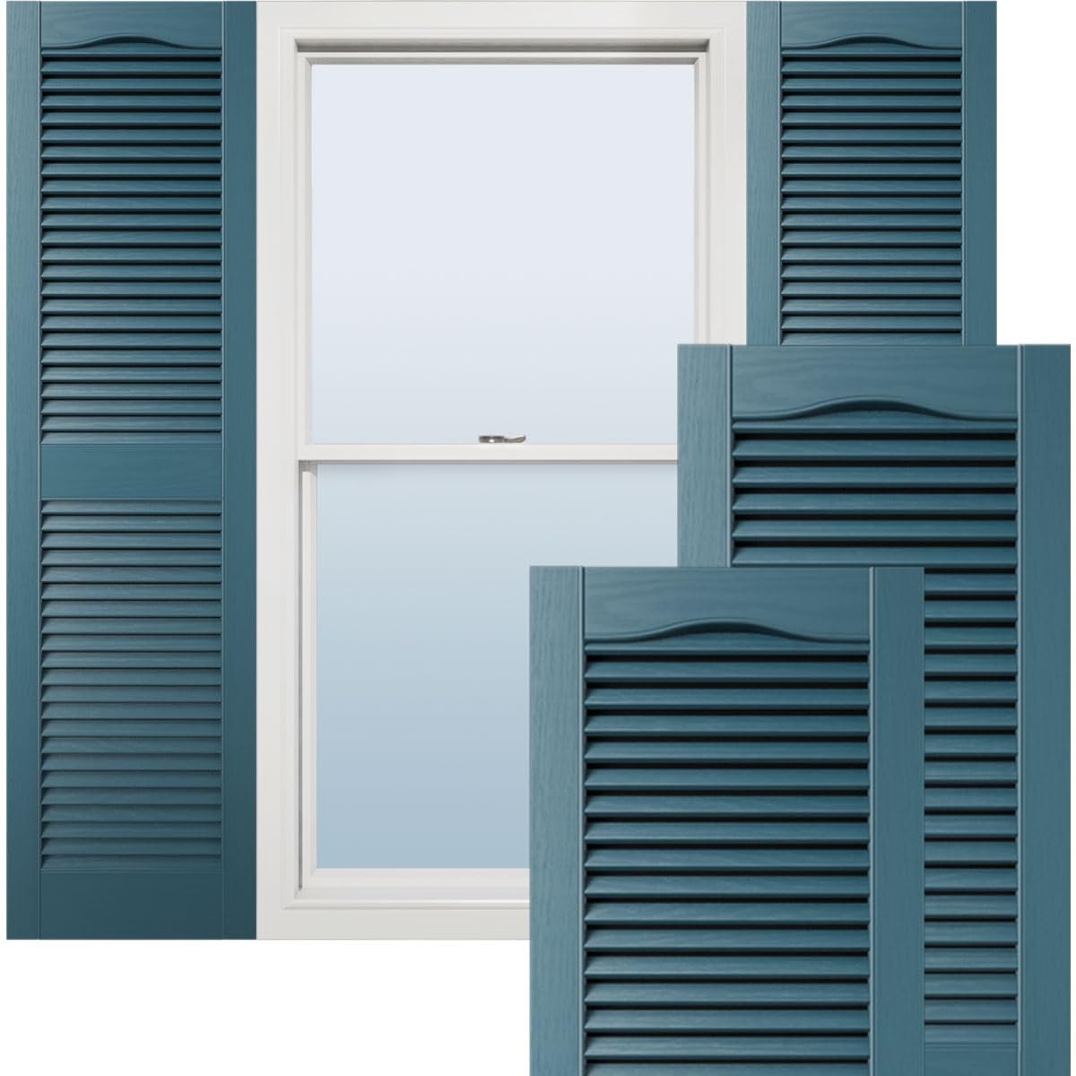 Lifetime Vinyl LL1S14X06400MB Standard Cathedral Top Center Mullion, Open Lou…