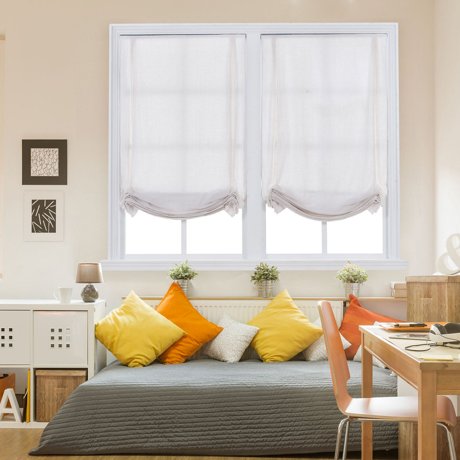 Crocus Cordless Roman Shades – 4 Colors – 5 Sizes