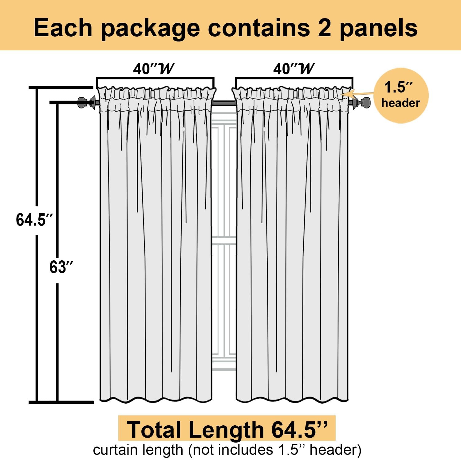 Lecloud Taupe Sheer Curtains 63 Inch Length 2 Panels, Airy & Breathable Solid Vo