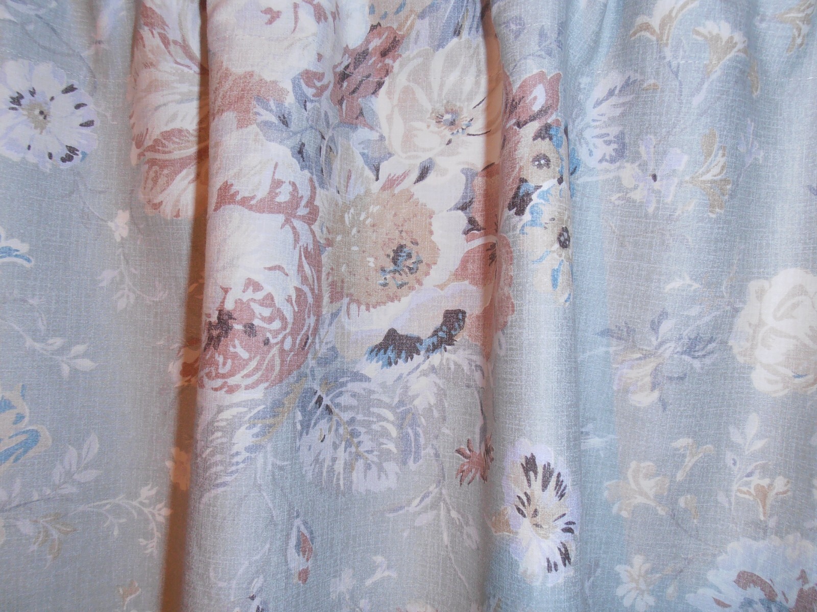 RALPH LAUREN CUSTOM GWYNNE FLORAL FABRIC VALANCE 74″ x 17″ -Sage