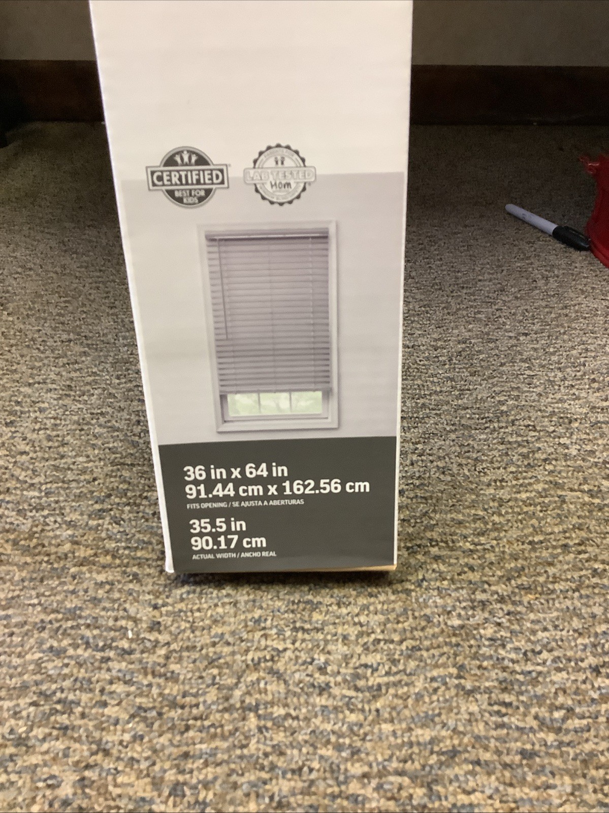 Project Source Gray Room Darkening Horizontal Blinds 2 in Slat 36 x 64 in
