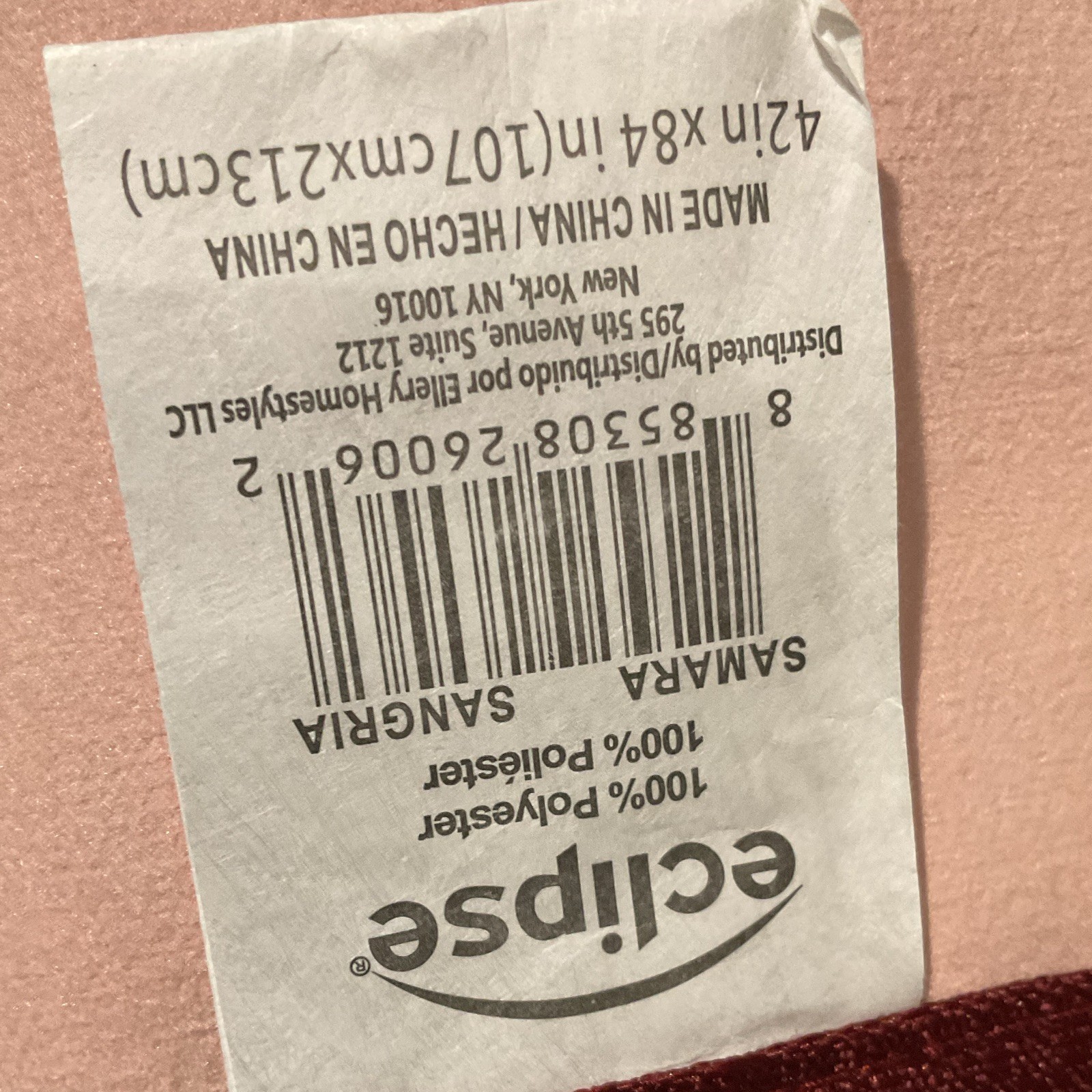 6 Eclipse Samara Red Blackout Rod Pocket Curtain Drapes 42×84 1/2 Solid Polyeste