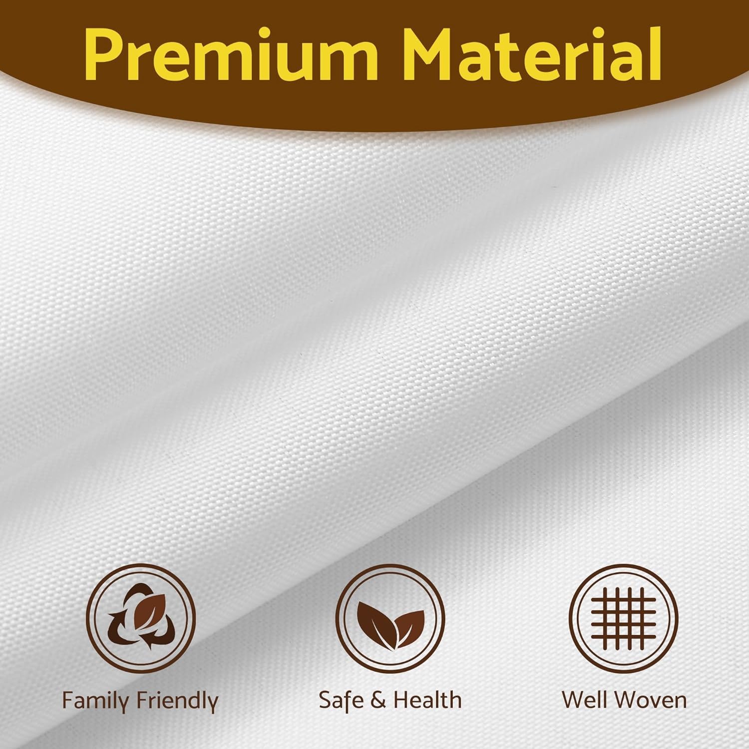 Barossa Design Fabric Snap-in Shower Curtain 70W x 54L (Pack of 1), White