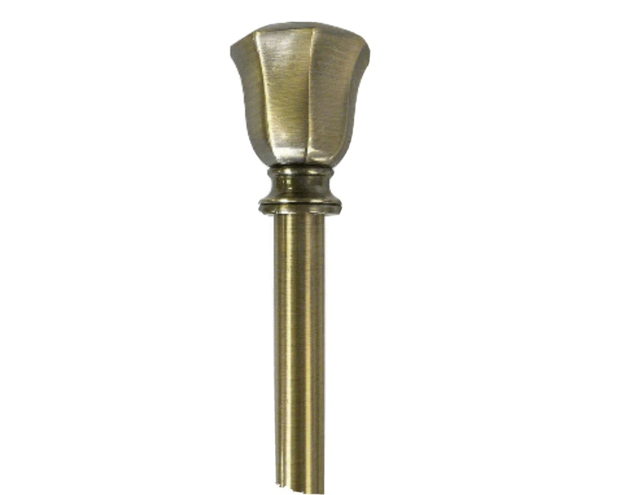(2) HDC 36” – 66” Telescoping 3/4-inch Curtain Rod Kit Brushed Brass Lantern 2!!