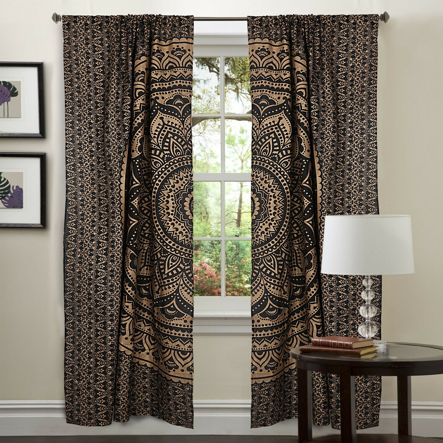 Boho Curtain Indian Mandala Door Window Treatment Hippie Home Decor Boho Hanging