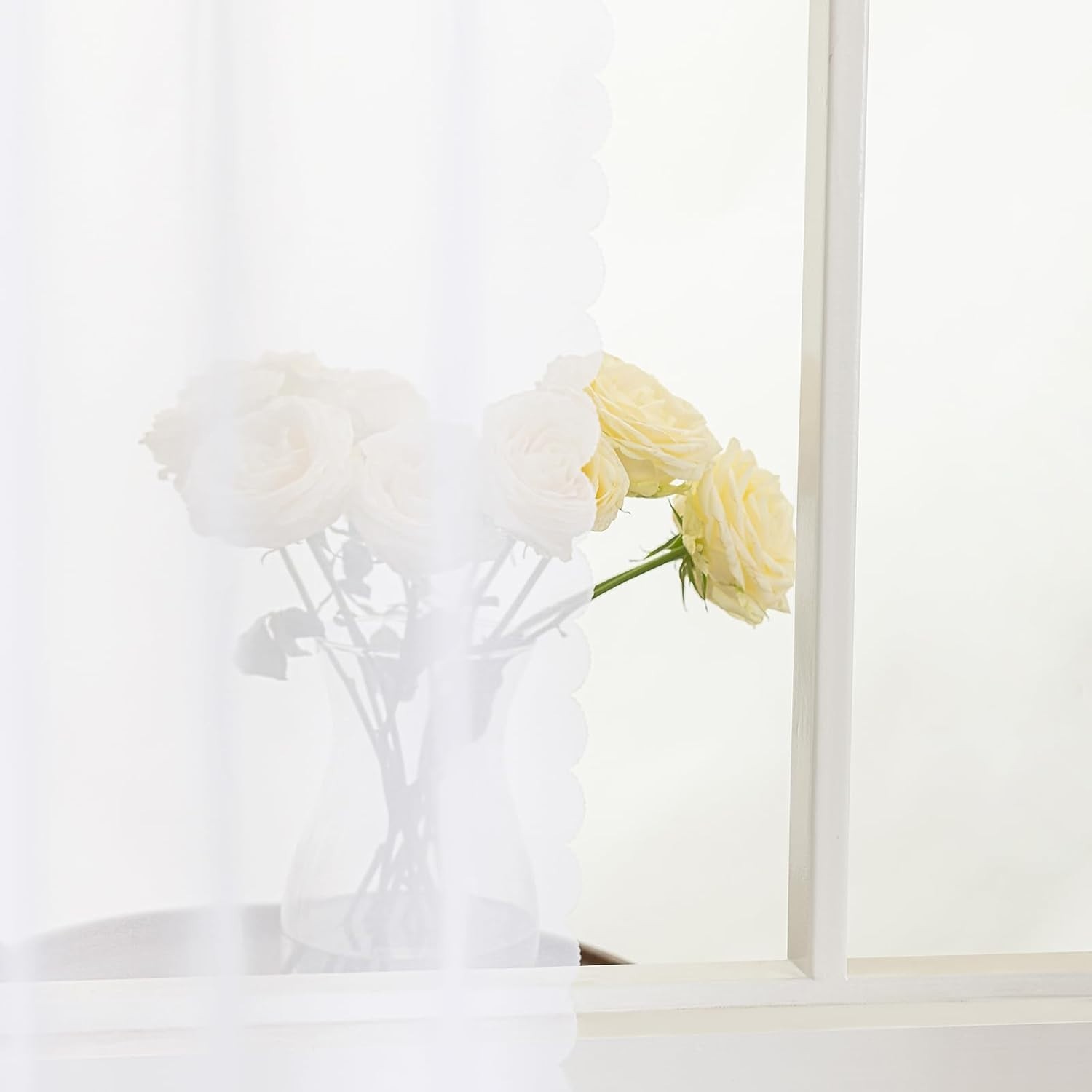 Versatile White Sheer Curtains 40″ W x 90″ L – Machine Washable & Elegant Style