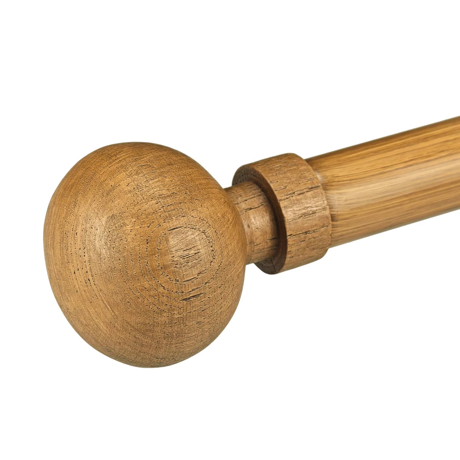 Heavy Duty Decorative Faux Wooden Curtain Rods for 24-68 In Windows