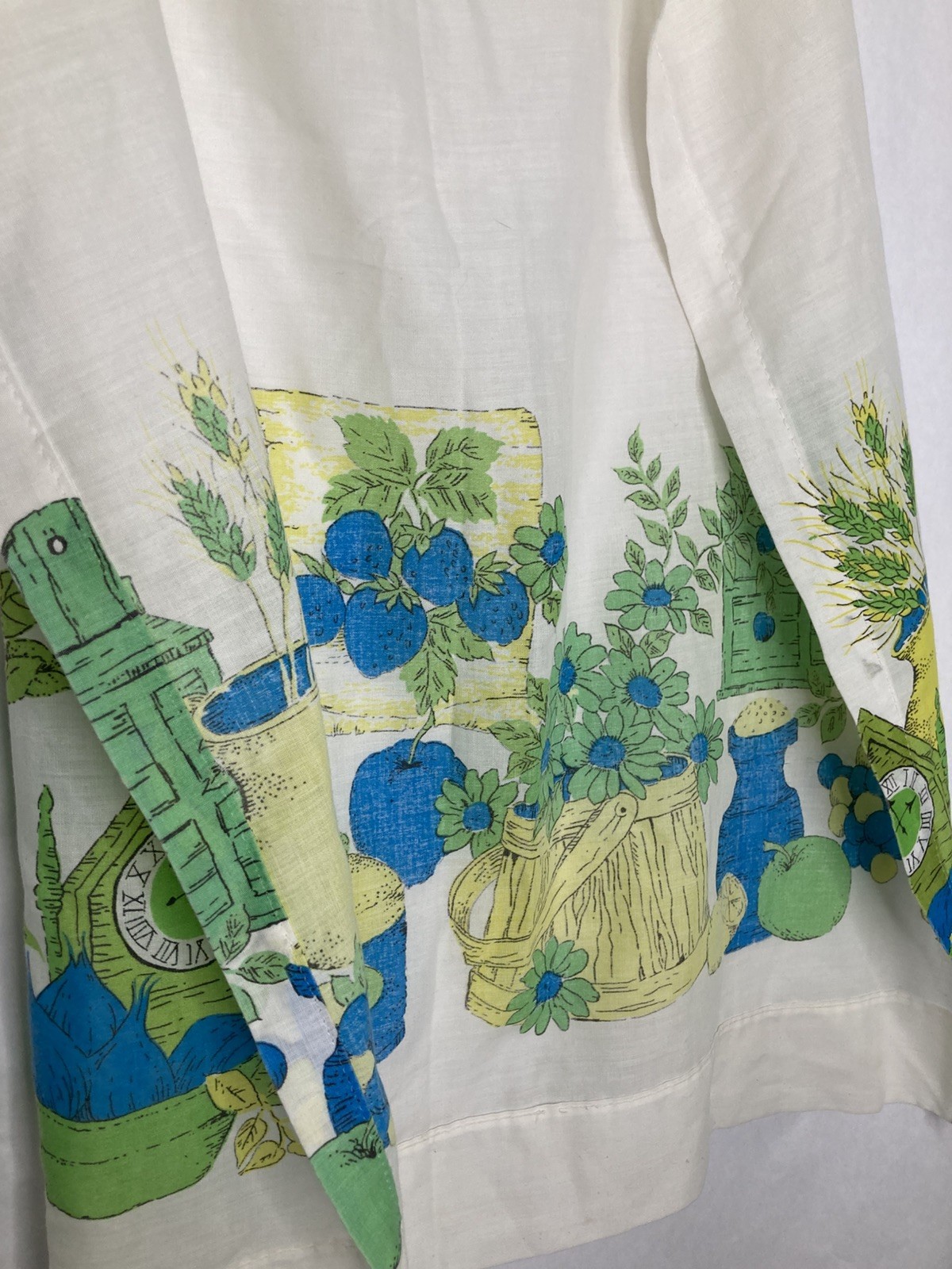 Vintage Kitchen Theme Single Curtain Panel Food Themed Cottagecore 28×36″ 36L
