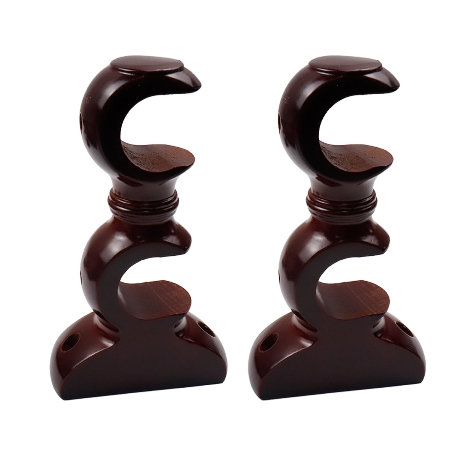 Wooden Curtain Rod Brackets,Window Curtain Hooks for Curtain Rod,1.14″/29mm D…