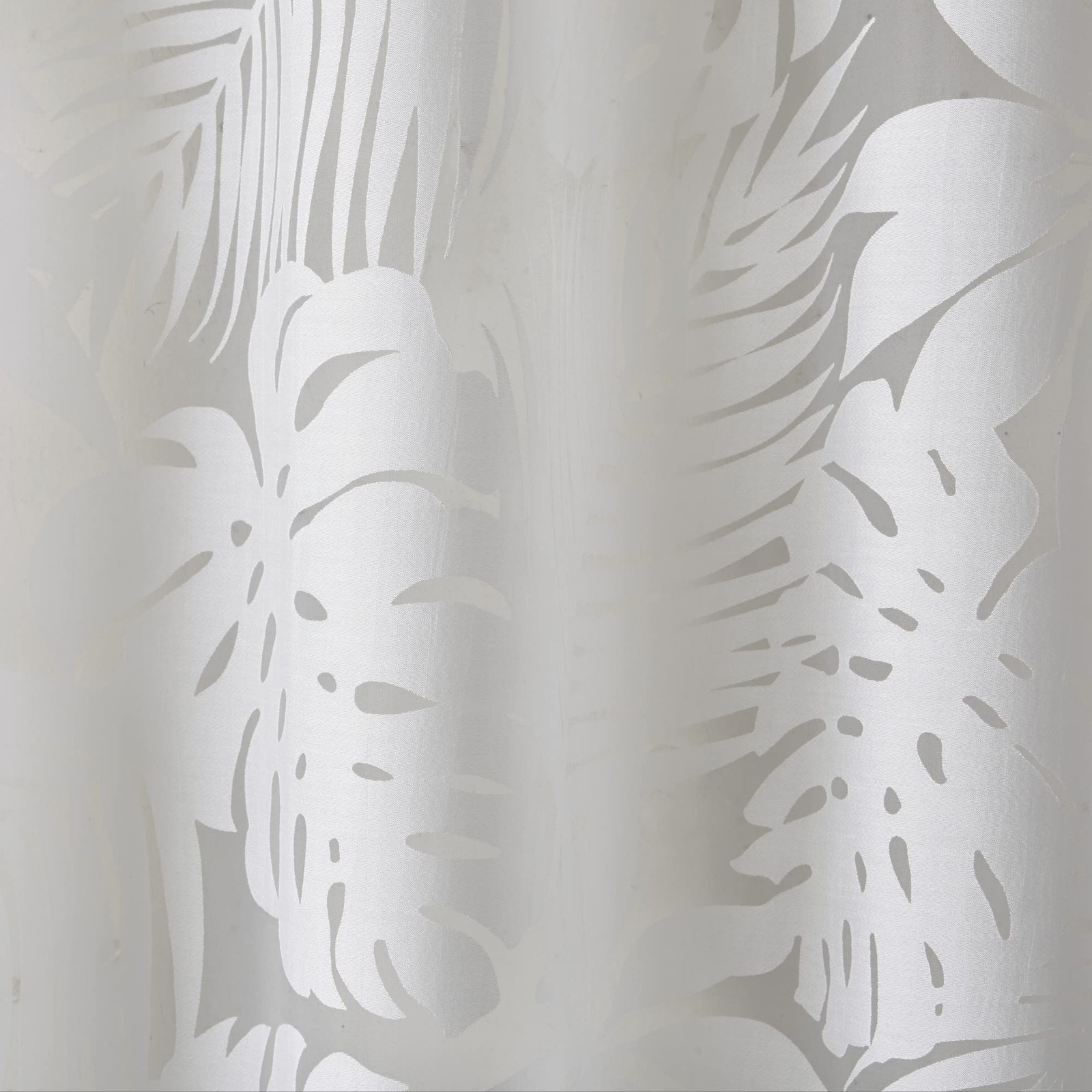 Semi Sheer Single Curtain Modern Contemporary Botanical Print Out Design, Gro…