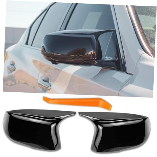 Q50 Mirror Caps for Infiniti Accessories, Passenger Driver Side Glossy Black
