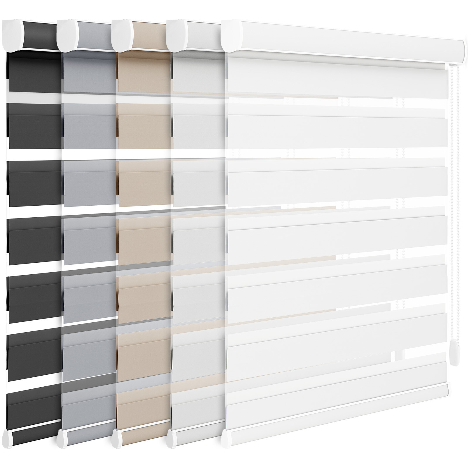 Changshade Custom 85% Blackout Corded Blinds for Window Zebra Roller Shade