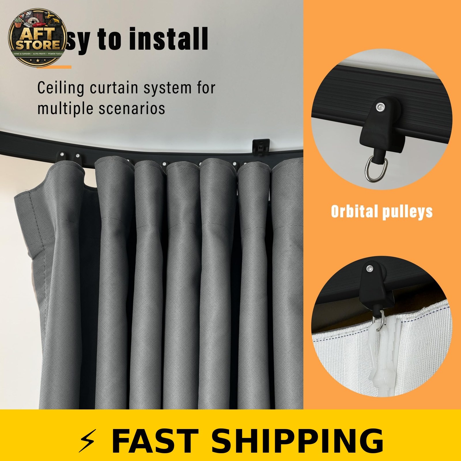 MaKefeile 100% Blackout Room Divider Curtains Set – 8FT