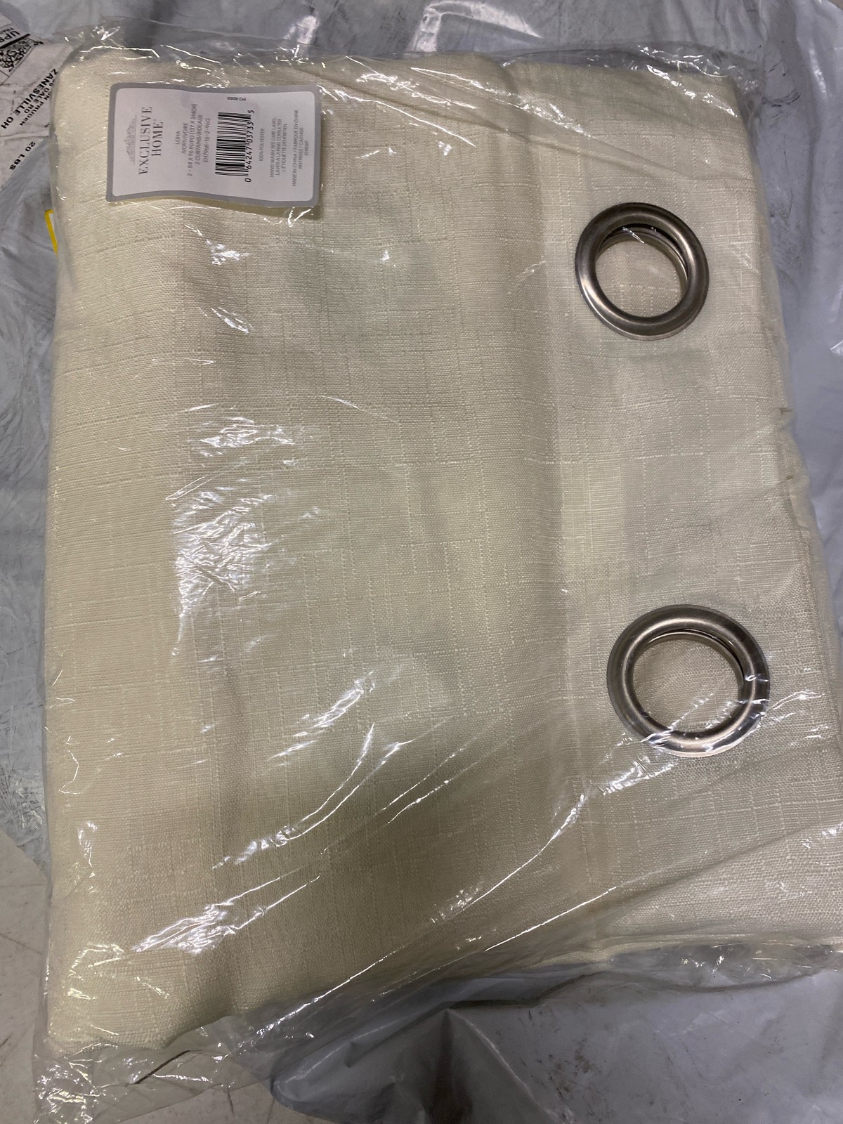 Home EH7968-16-2-96G Loha Ivory Light Filtering Grommet Curtains, 54×96″ (Set of