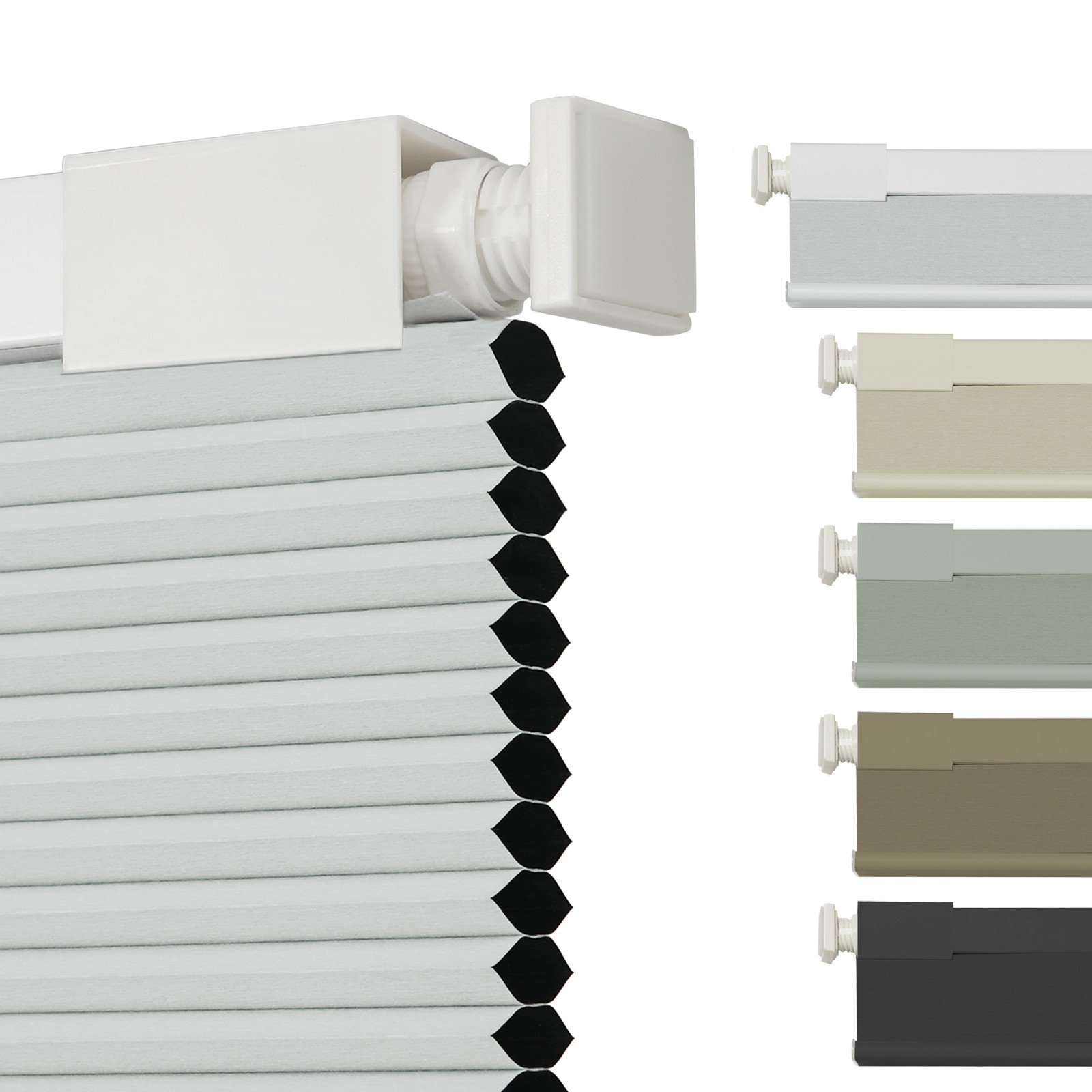 No Drill No Tools Blackout Cellular Shades Cordless Honeycomb for Windows
