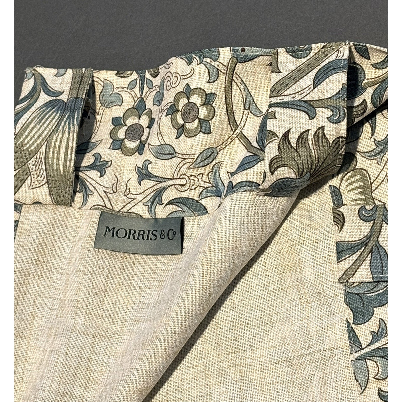 William Morris & Co. Window Curtains Panels Lodden Set Pair 50 X 96” Blue Drapes